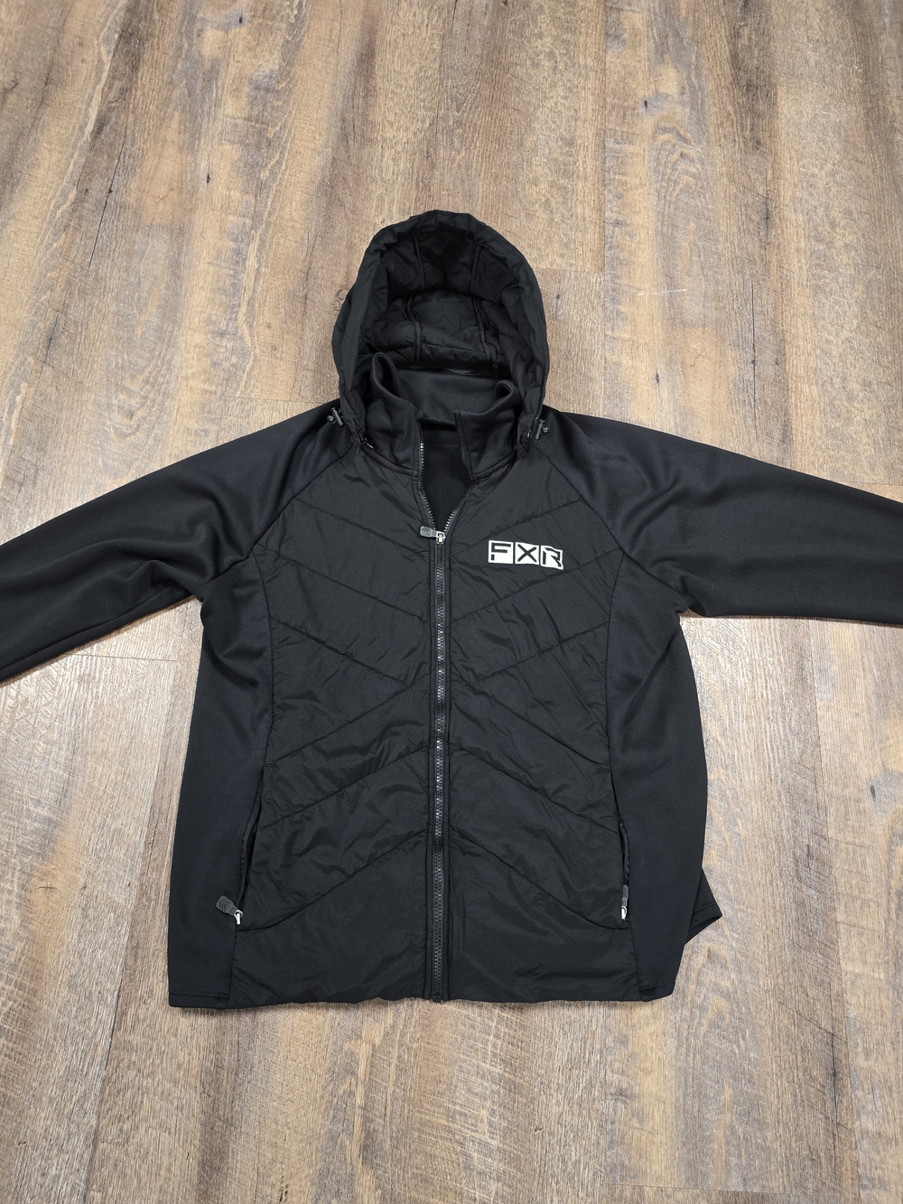 FXR Women's Black Hooded Quilted Vest Jacket
